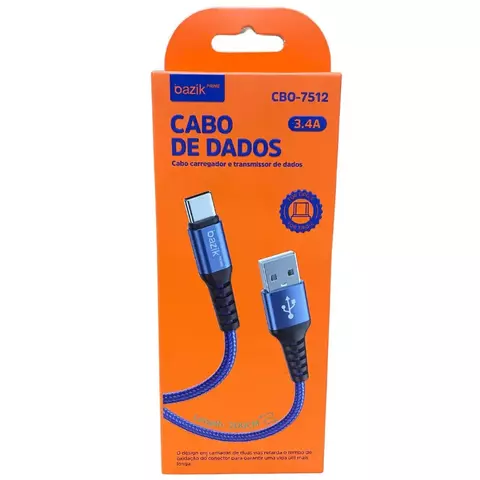 Cabo BAZIK- USB TYPE C - 3.4A - 2 Metros - CBO-7512 - comprar online