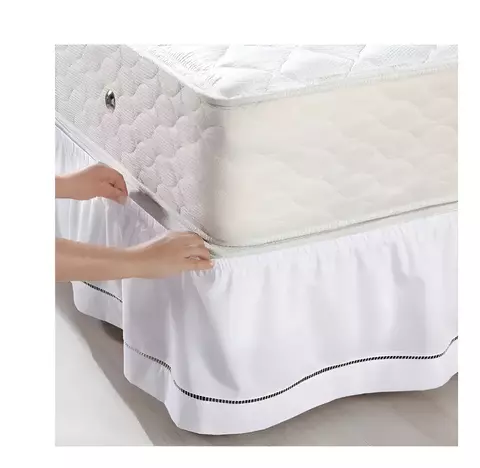 Saia p/ Cama Box King Probox Ponto Palito Lavive - Branco