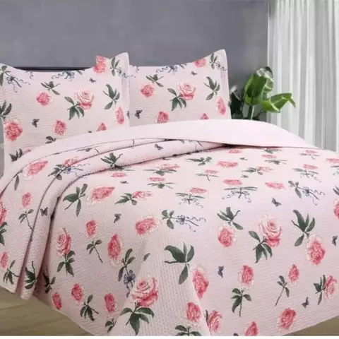 Kit Colcha Solteiro 02 Peças Primavera Habitat - Rosa