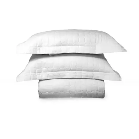 Kit Cobre Leito Queen Matelado Elegance Square Texhome - Branco