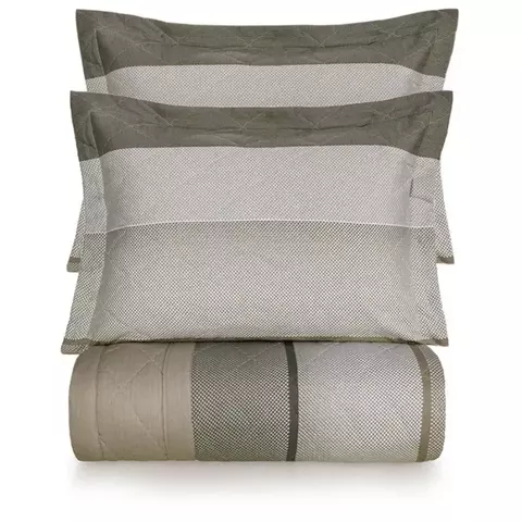 Kit Cobre Leito King 100% Algodão 270 fios 03 Peças Karsten – Melvink