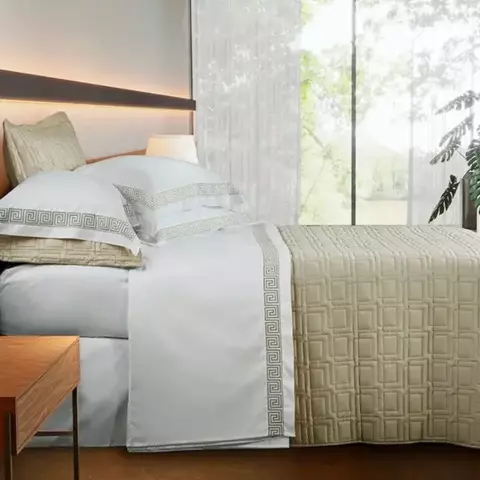 Kit Cobre Leite Solteiro Constantine 100% Algodão 300 Fios Markin Fassi - Bege