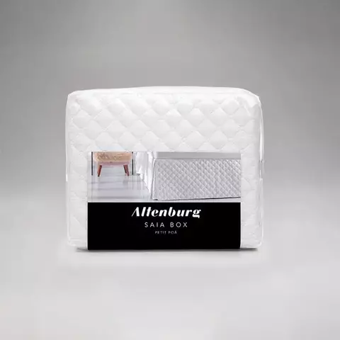 Saia para Cama Box Solteiro Altenburg Petit Poá Ultrawave - Branco
