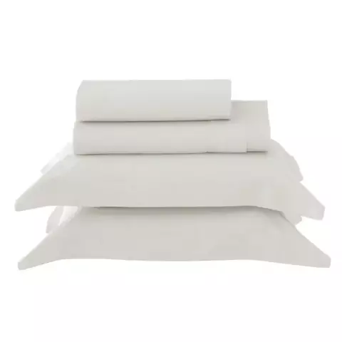 Jogo de Cama King Satinee Percal 300 Fios 04 Peças Kacyumara - Off White