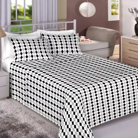 Jogo de Cama King Premium 200 Fios 100% Algodão - Estamparia