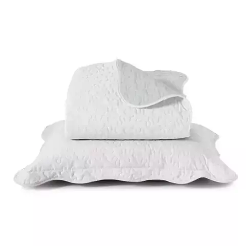 Kit Colcha Queen Boutis Matelassê 03 Peças Lisa Santista - Branco