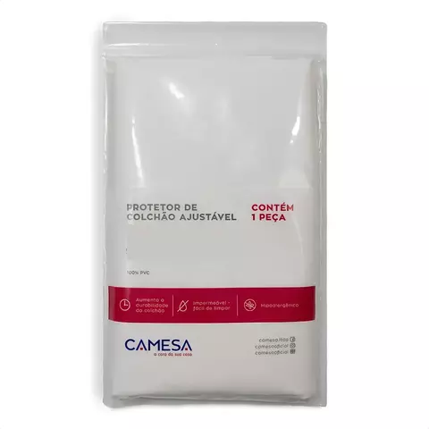 Protetor de Colchão Queen Ajustável Impermeável Fácil de Limpar - Camesa