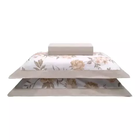 Jogo de Cama King Reffinata 100% Algodão 03 Peças Bouton - Cristiane Ferrugem