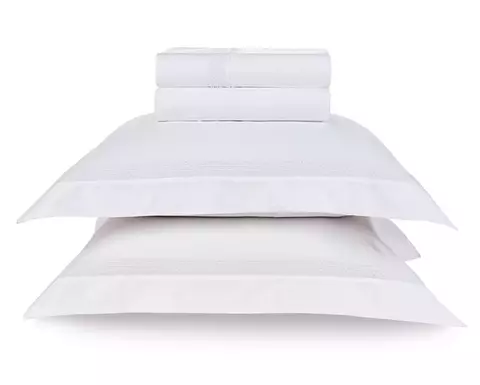 Jogo de Cama Casal Donati Algodão Egípcio 300 Fios 04 Peças Trussardi - Branco