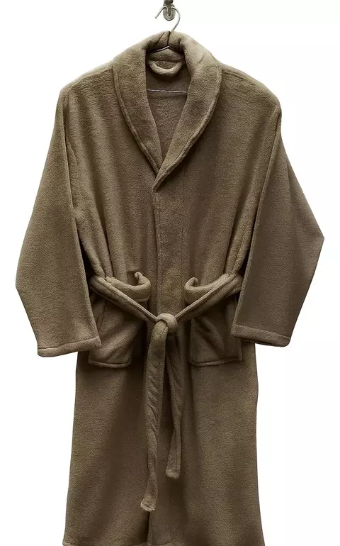 Roupão de Microfibra Unissex Home Design Corttex Taupe - Tam M