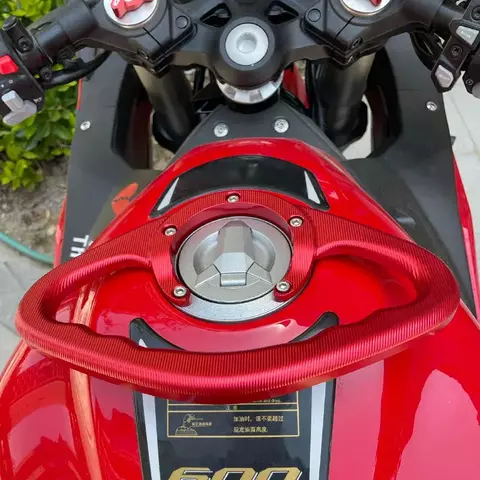 Manoplas cnc para passageiro de motocicleta, barra de apoio para tanque, apoio d
