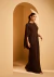 VESTIDO SOCIAL LONGO OMBRO SÓ COM PLISSADO