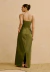 VESTIDO LONGO LISO PALA ASSIMETRICA DECOTE - comprar online