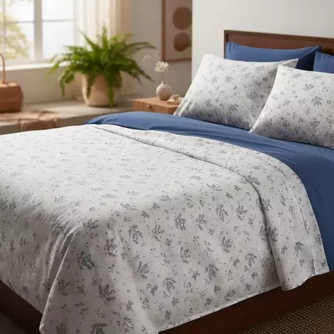 Imagen de Juego de sabana hotelera king size-estampado- percal 180 hilos