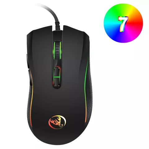 Mouse óptico profissional para jogos de última geração com 7 núcleos revest