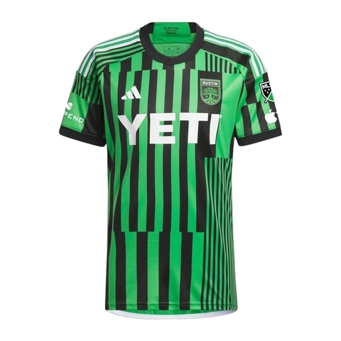 Camisa Austin I 24/25 - Torcedor Adidas Masculina - Verde com detalhes em preto e branco