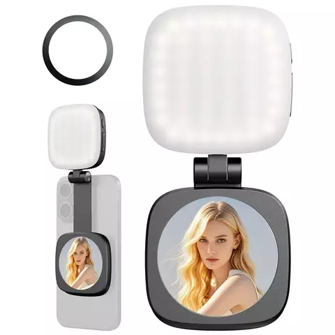 GlowMag Light – Luz de Preenchimento LED Magnética e Recarregável para Celular, Selfies e Vídeos Perfeitos