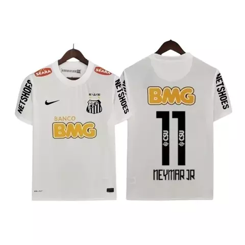 Camisa Retrô Santos I 2012/13 - Masculina Nike - Branca e Com Patrocínio