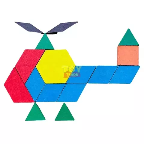 Mosaico Geométrico com 100 Peças em Madeira Colorida – Mimo de Mamãe Criatividade e Coordenação - comprar online