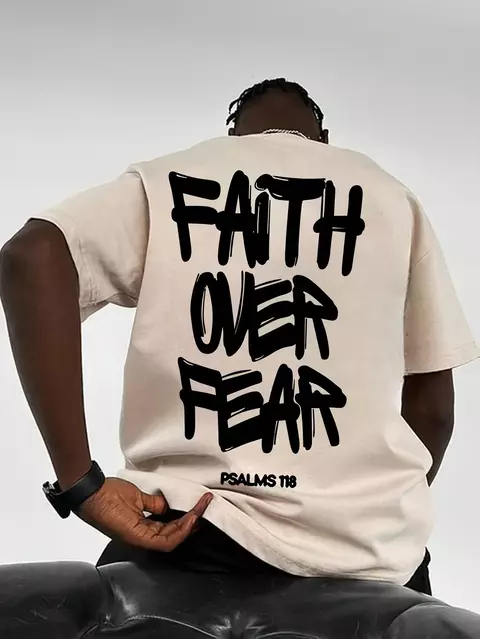 Camiseta FAITH OVER FEAR WHITE