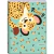 Caderno Brochura 1/4 Pequeno Cute Animals 80 Folhas Capa Dura - Trilha Multicoisas