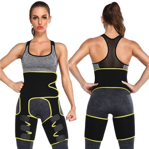 Faja Reductora Para Abdomen Pierna Y Glúteos Amarilla