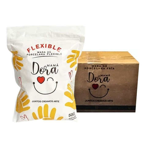 Caja Porcelana Fría Flexible 500gr X20 Unid 10kg Mamá Dora