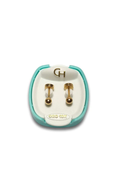Aros Abridores Oro 18K Bolita 3,5MM (103) - comprar online