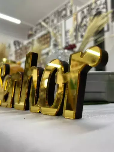 Ceia do Senhor / Acrílico Dourado Espelhado / Decoração Santa Ceia - 40 Centímetros - comprar online