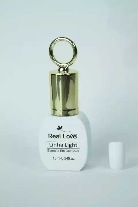 Esmalte em Gel com Tampa Chaveiro (Branco puro) 10ml cor 027 - Real Love