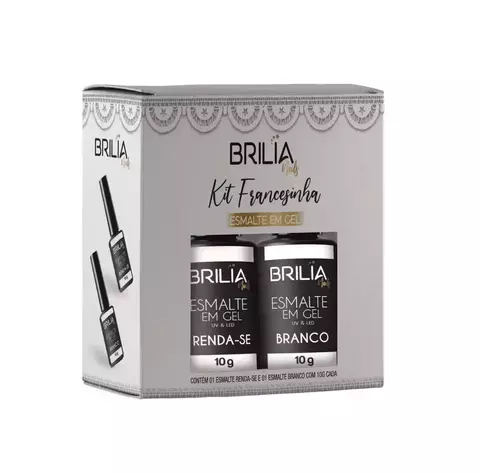 Kit Francesinha Brilia NailsKit Francesinha Brilia Nails 10g (renda + branco puro)
