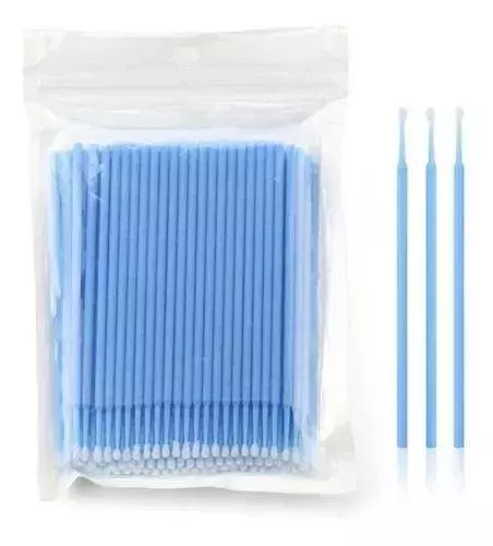 Microbrush Azul bebê 100 unidades
