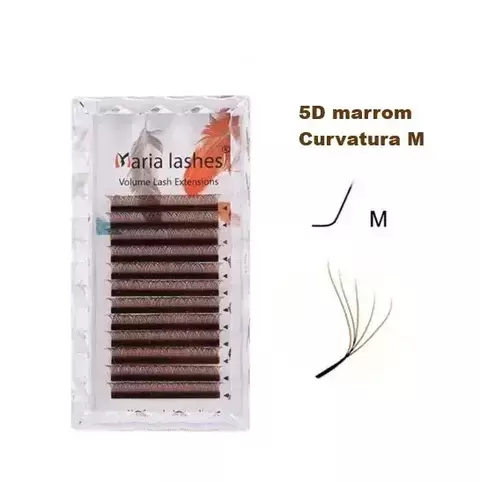 5D Maria lashes marrom curvatura M Fox eyes