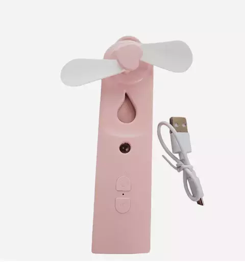 Ventilador com nanomister 2 em 1 Rosa USB