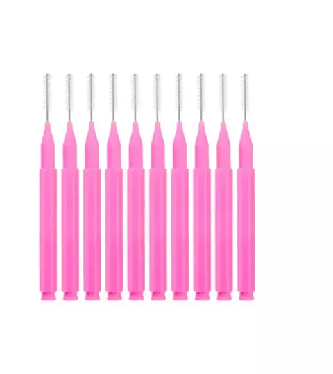 Escovinhas para brow lamination Rosa 10 unidades