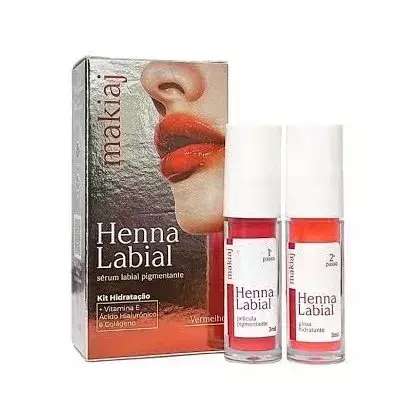Henna Labial Makiaj Vermelho