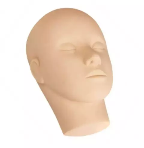 Manequim cabeça para treino cílios e sobrancelhas