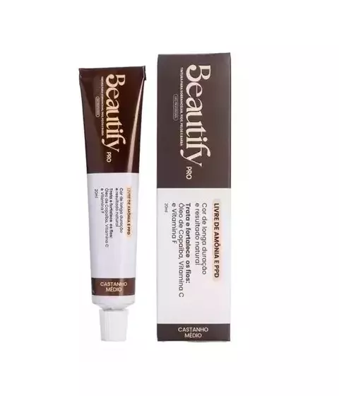 Tintura Beautify Pro Castanho Medio 20g
