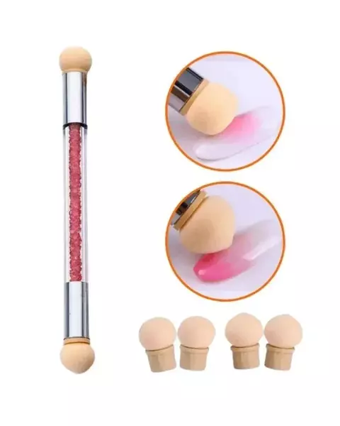 Pincel para esfumar ponta dupla esponja - Decoração De Unhas