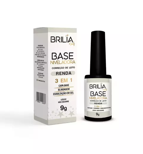 Gel base niveladora Renda 3 em 1 Brilia Nails 9g