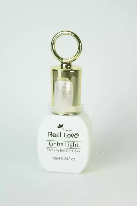 Esmalte em Gel com Tampa Chaveiro (Glitter branco) 10ml cor 136 - Real Love