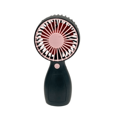 Ventilador mini preto e rosa USB