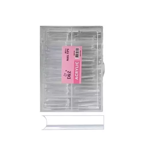 Tips Transparente Curvatura C Extra Longa BS11 extensor D&z 240 unidades