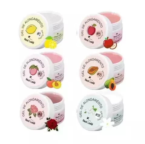 Gel Construtor Linha Light Aromatizado frutas Real Love 15ml