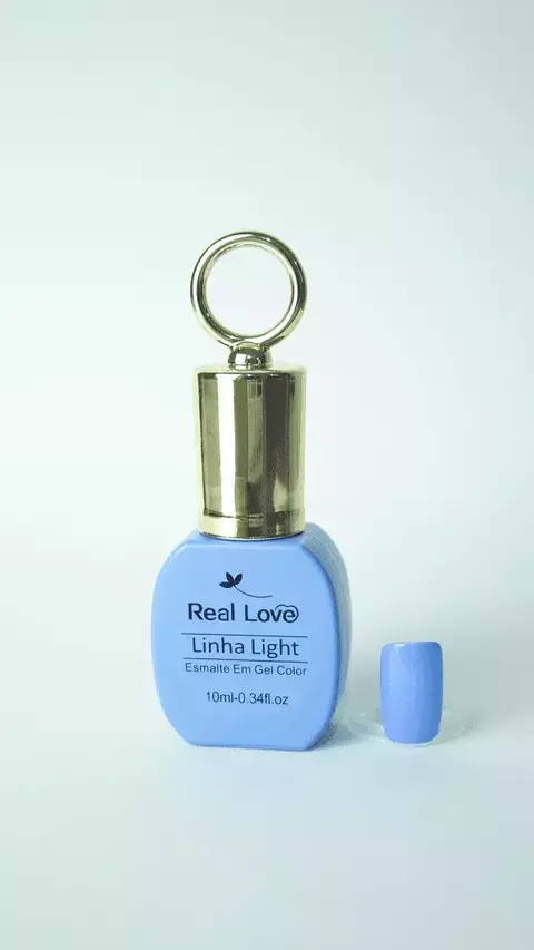 Esmalte em Gel com Tampa Chaveiro (Azul bebê) 10ml cor 159 - Real Love
