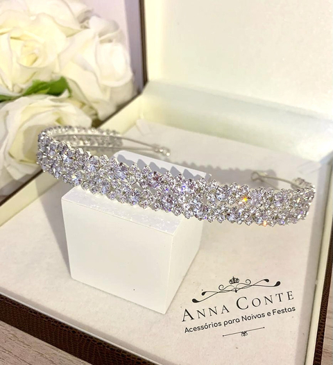 Tiara de Noiva Brilhante Luxo
