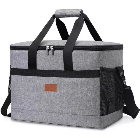 Bolsa térmica de grande capacidade 35l, lancheira isolada para piquenique, caix