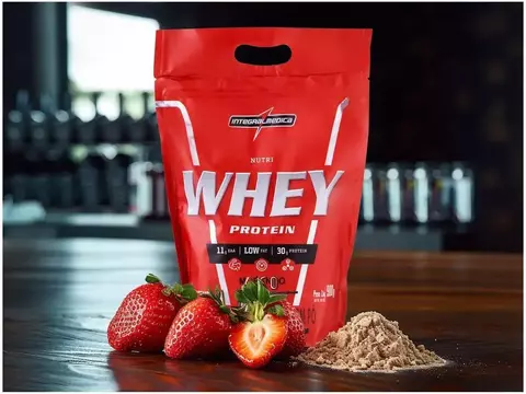 Nutri Whey Protein Refil Integralmédica (Morango) - comprar online