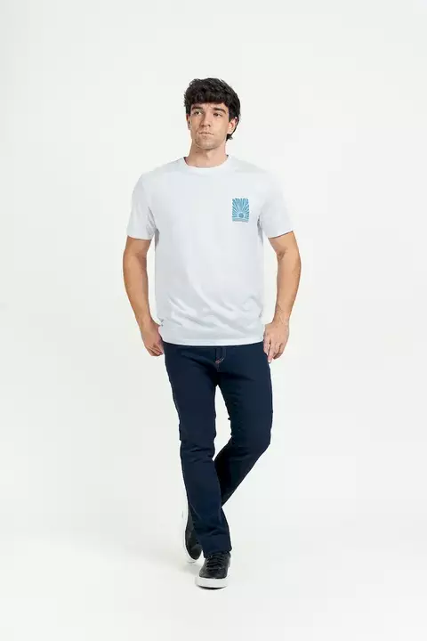 Remera "Huapi" manga corta Sunkiss blanca