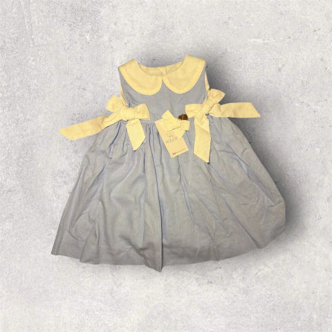 Vestido Gérbera Linho Azul - (2 ANOS)